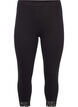 Basis 3/4 leggings med blondekant, Black, Packshot image number 0