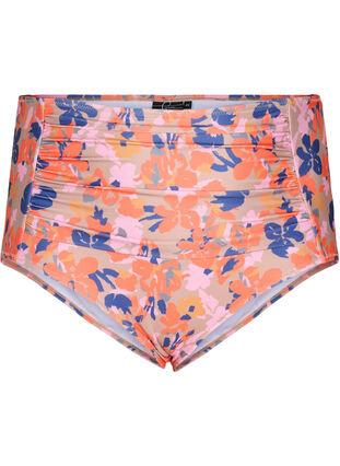 Ekstra højtaljet bikini underdel med print, Retro Flower, Packshot image number 0