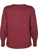 Strikbluse med rund hals, R&oslash;d, Packshot image number 1