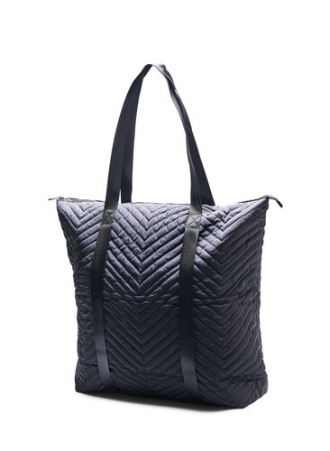 Taske med lynlås, Black, Packshot image number 0