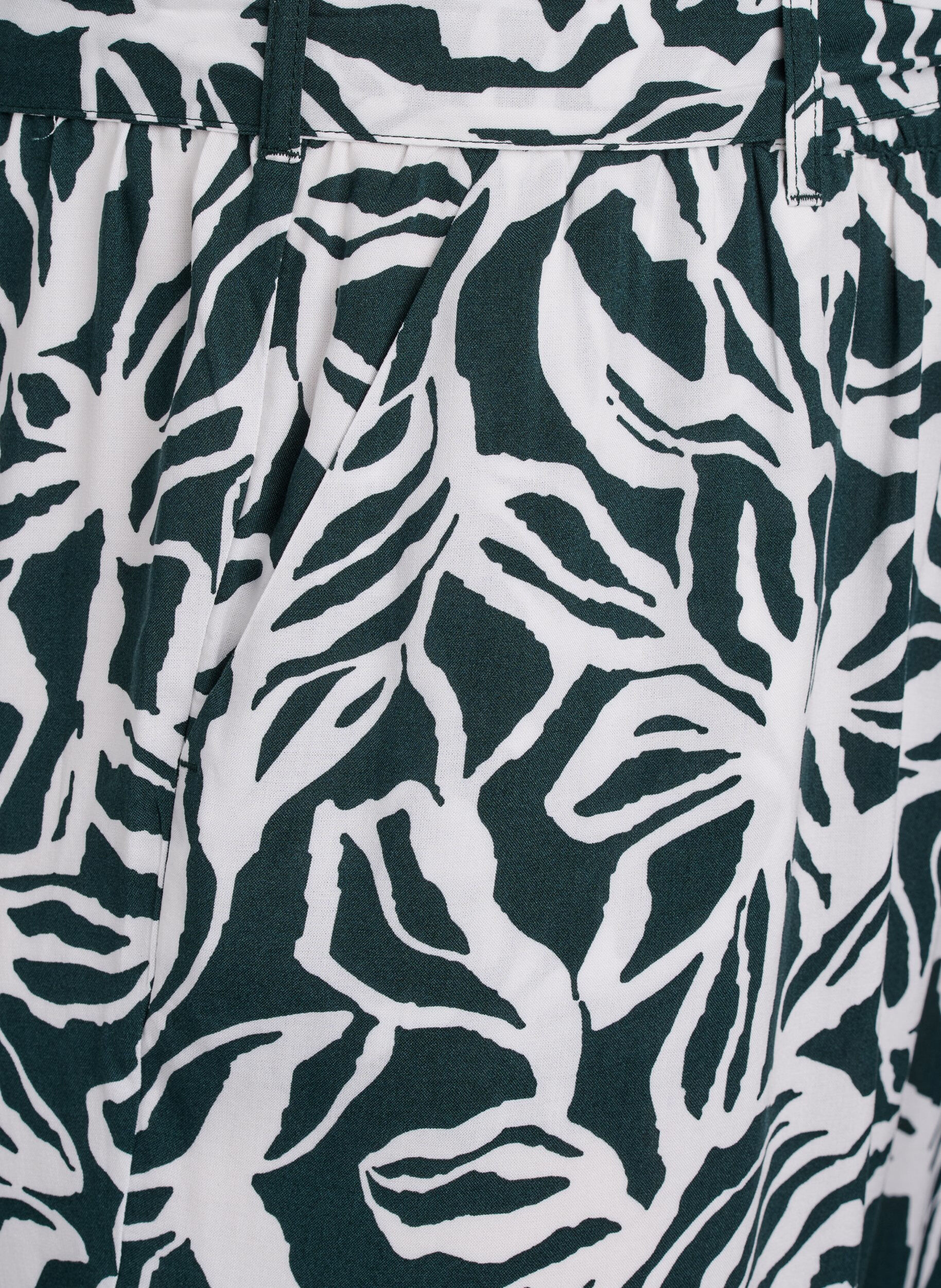 ZizziBukser i viskose med h&oslash;j talje, Gr&oslash;n, Packshot image number 2