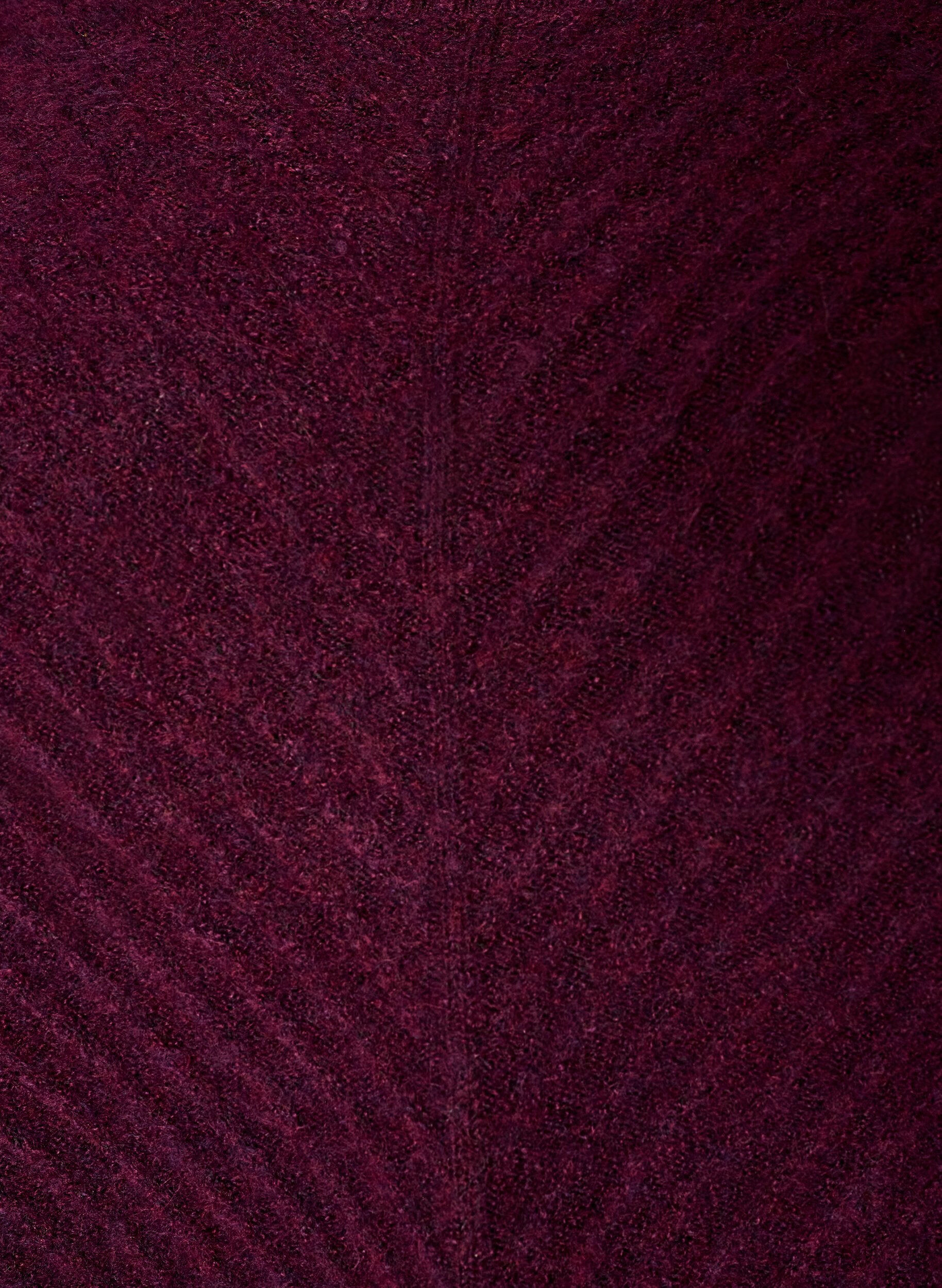 ZizziKort strikkjole med V-formet strukturm&oslash;nster, R&oslash;d, Packshot image number 2