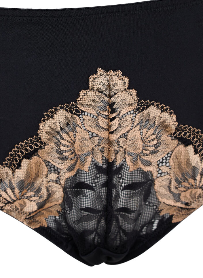 Tai trusse med blonder, Black, Packshot image number 2