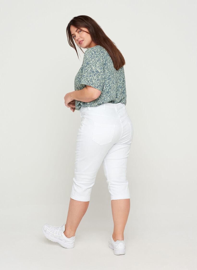 Slim fit Emily capri jeans, Hvid, Model image number 1