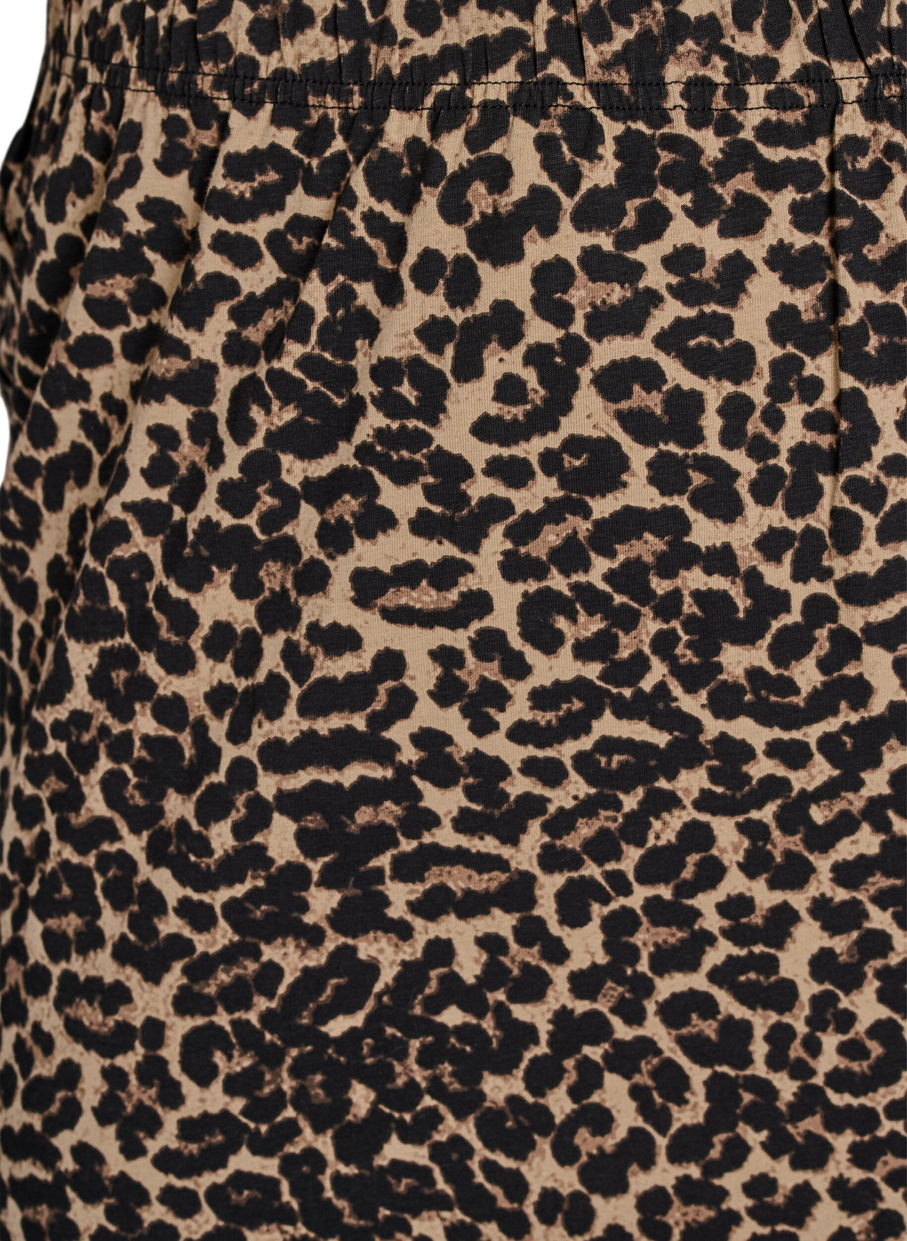 Zizzi Midinederdel med slids og leopardprint, Brun, Packshot image number 2
