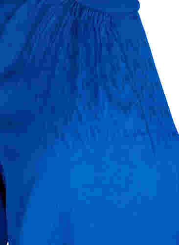 Kortærmet viskose bluse med v-hals, Princess Blue, Packshot image number 3