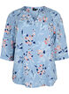 Prikket bluse med 3/4 ærmer , Outline Flower, Packshot image number 0