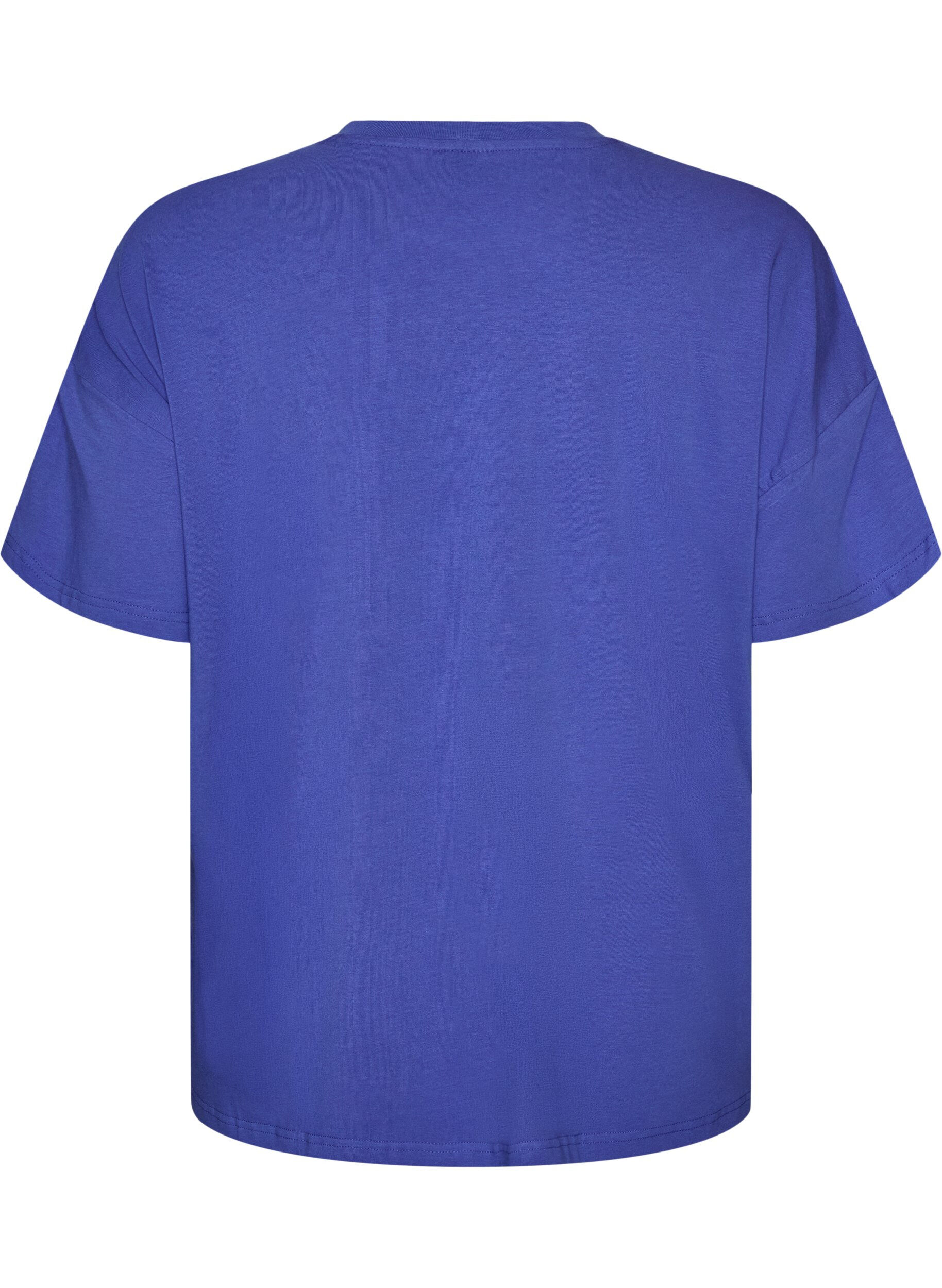 ZizziT-shirt i &oslash;kologisk bomuld med lille frontmotiv, Bl&aring;, Packshot image number 1
