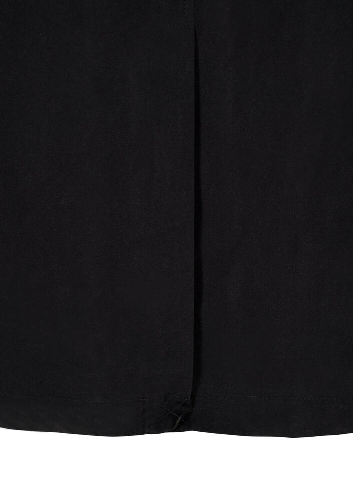 Lang trenchcoat med bælte, Black, Packshot image number 3