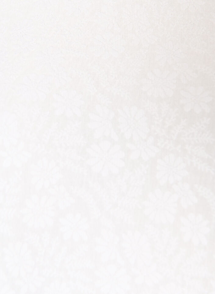 Bluse med struktur og korte &aelig;rmer, Hvid, Packshot image number 2