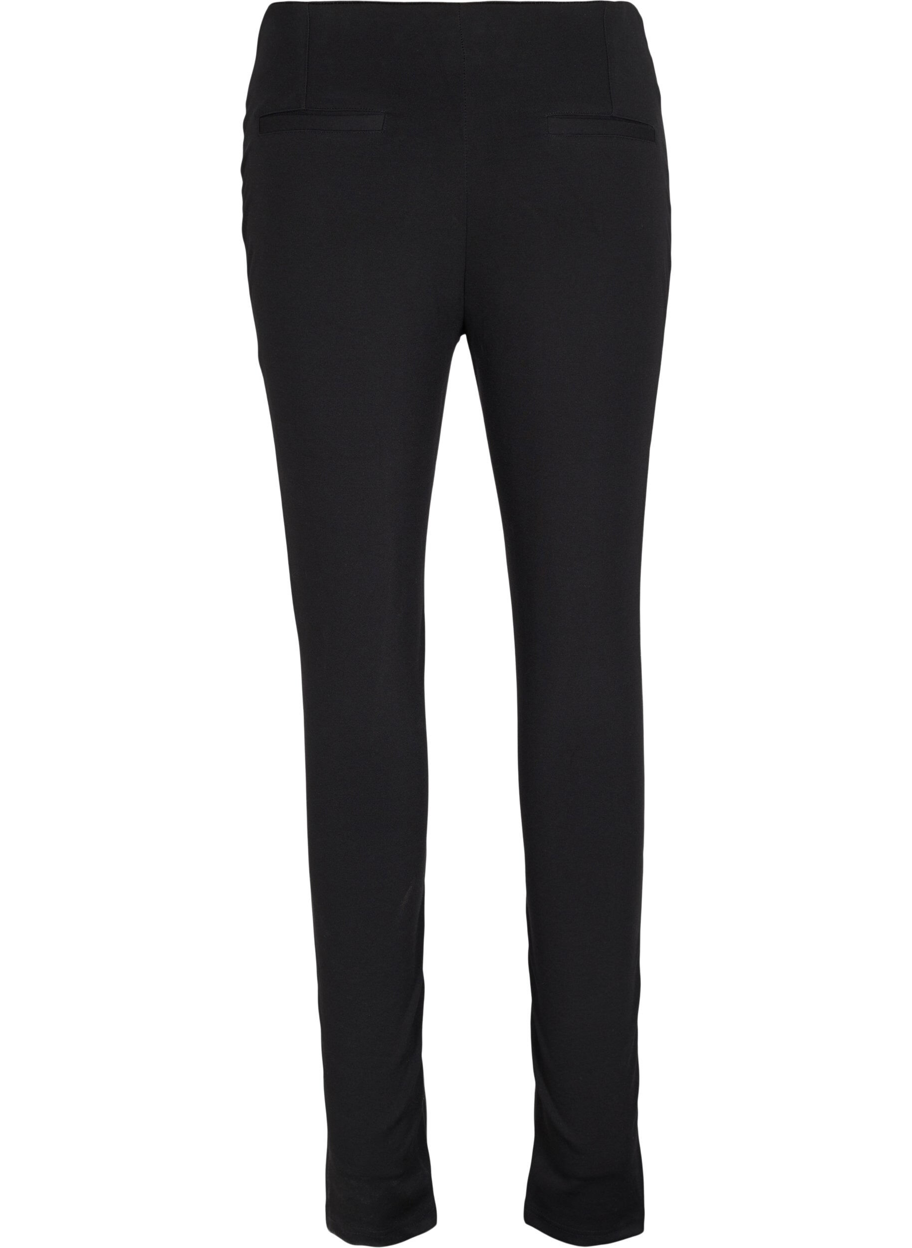 Zizzi Leggings med imiteret l&aelig;der, Black, Packshot image number 1