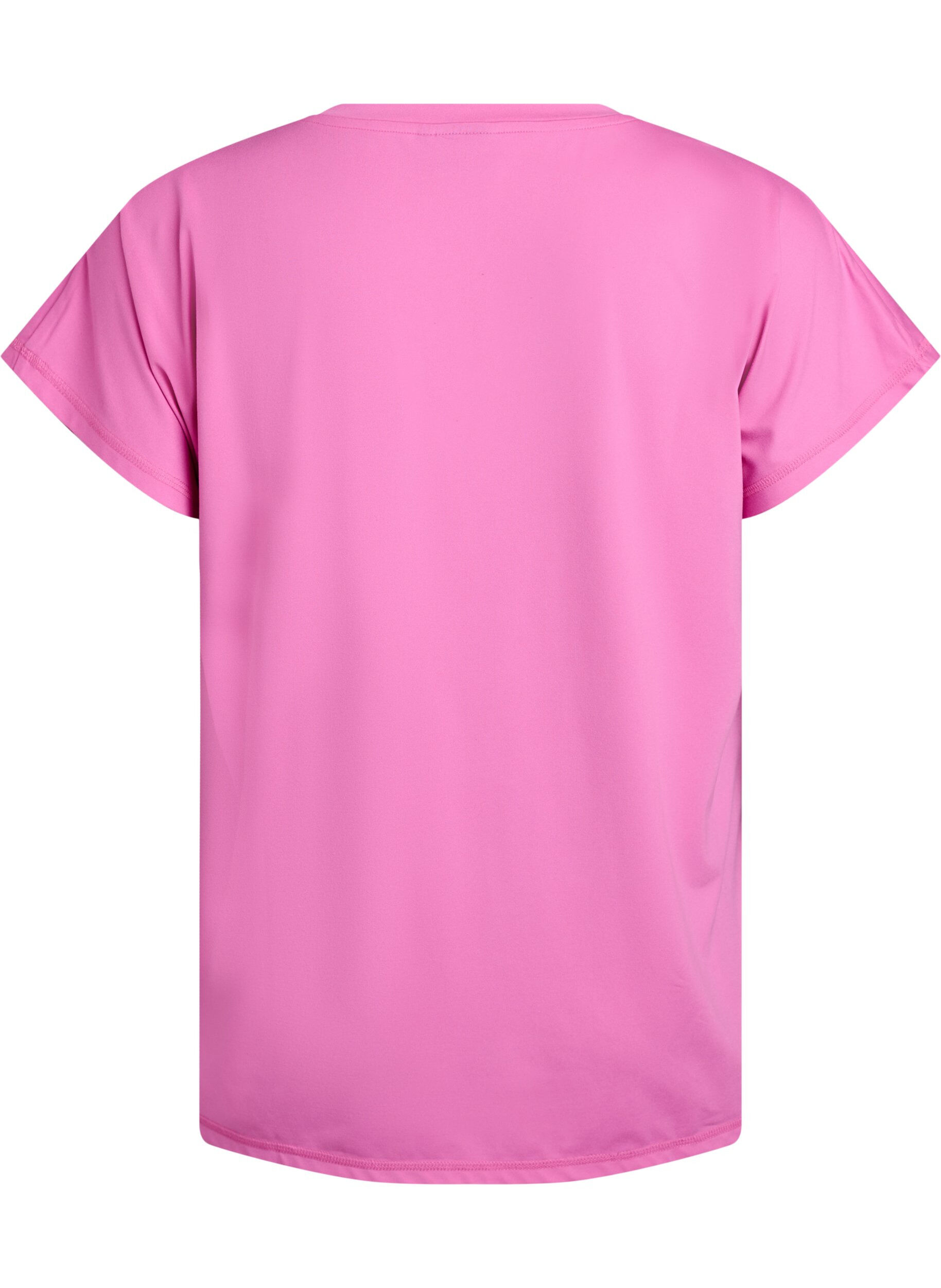 ZizziL&oslash;s tr&aelig;nings t-shirt med v-hals, Lyser&oslash;d, Packshot image number 1