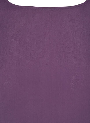 Viskose bluse med 3/4 ærmer og smock, Vintage Violet, Packshot image number 2