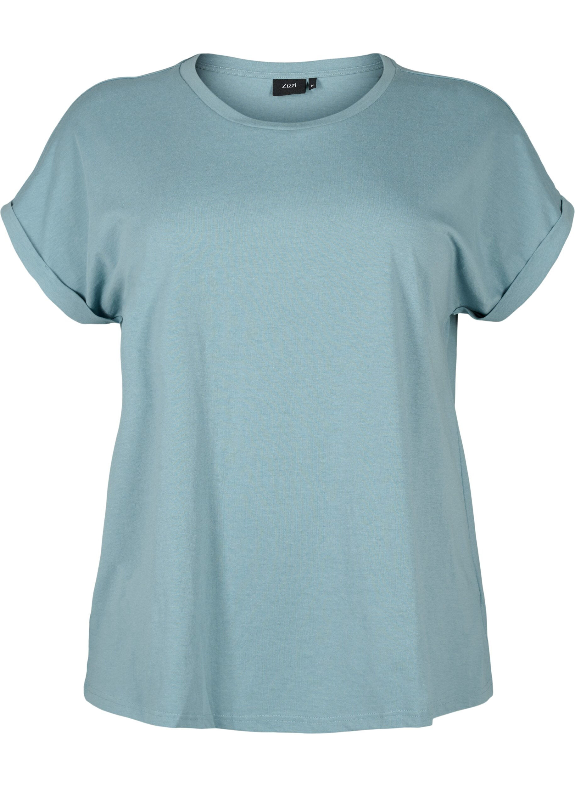 Zizzi2-pak kort&aelig;rmet t-shirts, Bl&aring;, Packshot image number 2