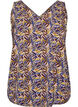 Printet top med v-hals , Bl&aring;, Packshot image number 0