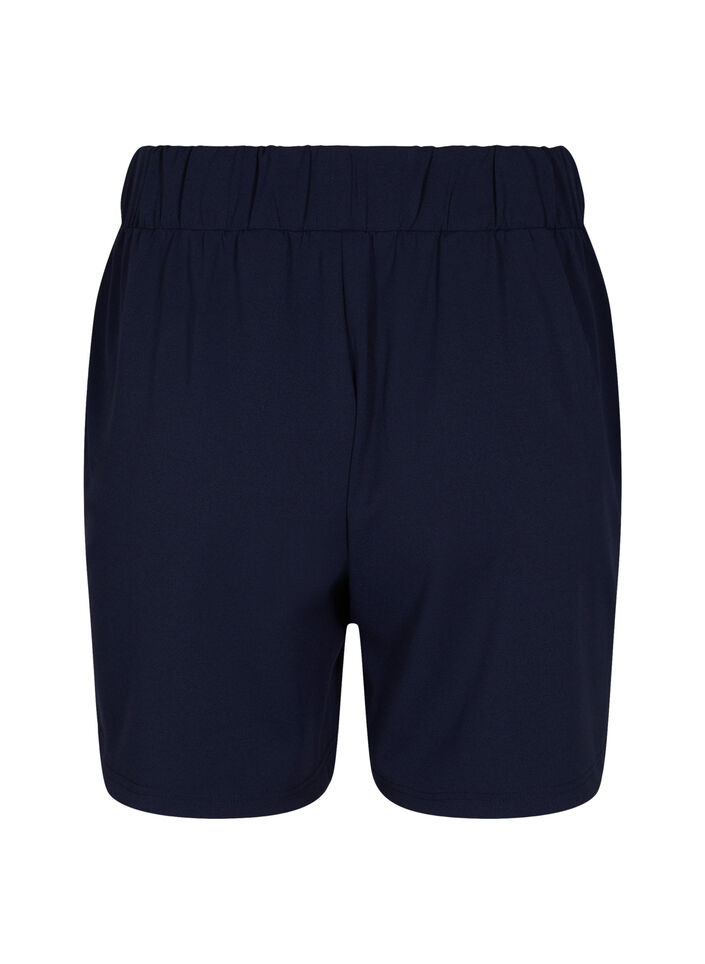 Shorts med lommer og l&oslash;s pasform, Bl&aring;, Packshot image number 1