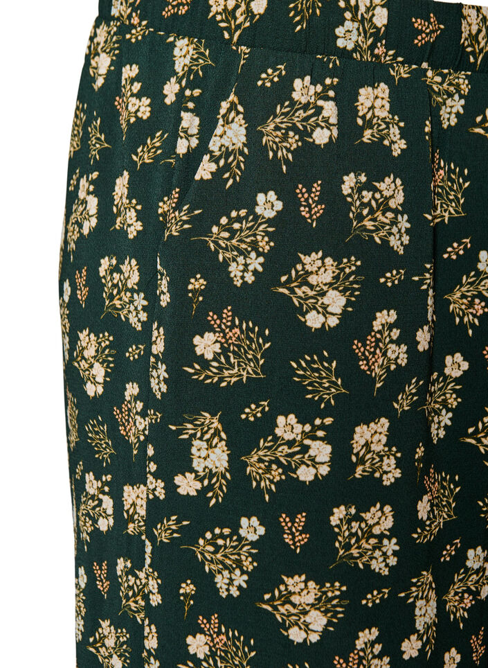 Culottebukser med print, Sort, Packshot image number 2