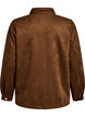 Skjorte i imiteret ruskind, Brun, Packshot image number 1