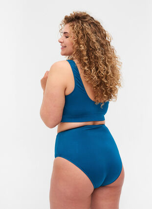 Højtaljet bikini underdel, Ink Blue, Model image number 1