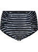 Stribet bikinitrusse med høj talje, Sort, Packshot image number 0