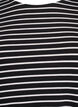 Lang&aelig;rmet bluse med striber, Sort, Packshot image number 2