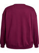 Sweatshirt med tekstmotiv, M&oslash;rk Bordeaux, Packshot image number 1