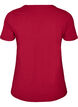 Ensfarvet basis t-shirt i bomuld, R&oslash;d, Packshot image number 1