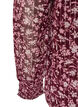 Bluse med blomsterprint og glittertr&aring;d, R&oslash;d, Packshot image number 3