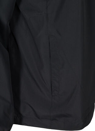 Kort jakke med lynlås og hætte, Black, Packshot image number 3