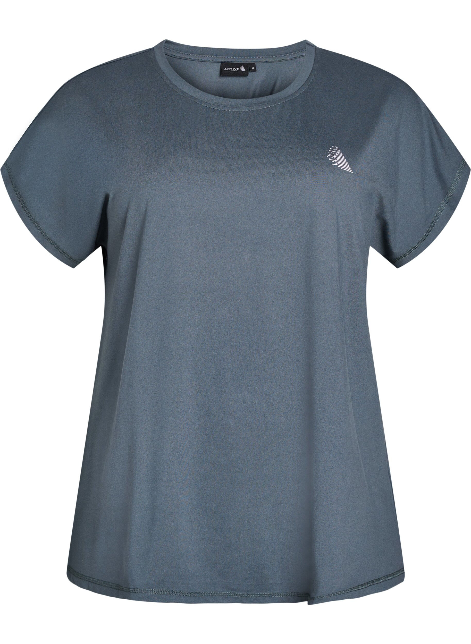 ZizziEnsfarvet tr&aelig;nings t-shirt, Gr&oslash;n, Packshot image number 0