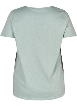 Kortærmet t-shirt med broderi anglaise, Gray mist, Packshot image number 1