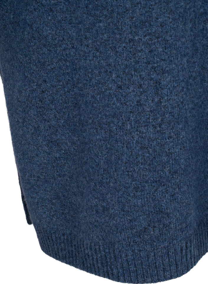 Lang strikbluse med lange ærmer, Bering Sea Mel., Packshot image number 3