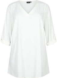 A-shape tunika med print, Bright White