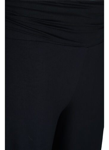 Løse viskose bukser med elastikkant, Black, Packshot image number 2