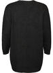 Lang cardigan med lommer, Sort, Packshot image number 1