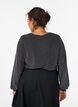 Bluse med sildebensm&oslash;nster og glittertr&aring;d, Sort, Model image number 2