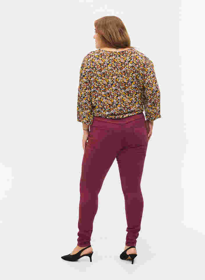 Super slim Amy jeans med høj talje, Port Royal, Model image number 1