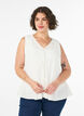 &AElig;rmel&oslash;s bluse med struktur og sl&oslash;jfelukning, Vanilla, Model image number 0