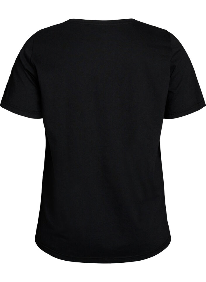 T-shirt med motiv, Sort, Packshot image number 1