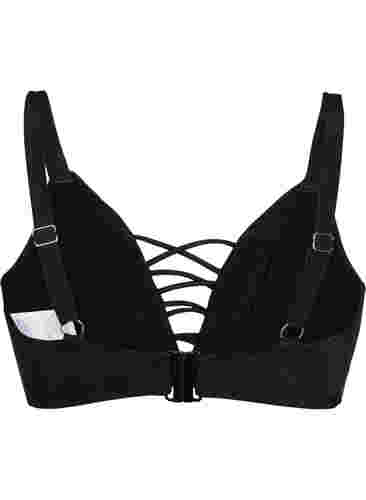 Bikini overdel med stringdetalje, Black, Packshot image number 1