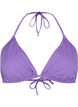 Ensfarvet trekants bikini bh, Lilla, Packshot image number 0