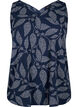 Printet top med v-hals , Navy B. w. Dot Leaf, Packshot image number 0
