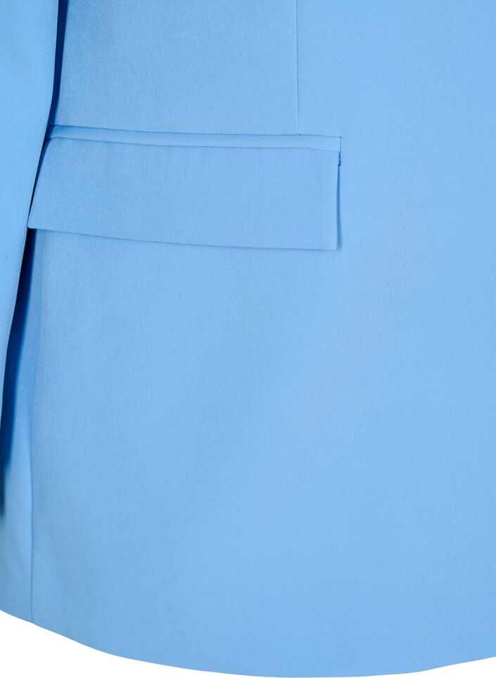 Klassisk blazer med knaplukning, Blå, Packshot image number 3