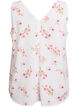 Printet top med v-hals , Hvid, Packshot image number 1