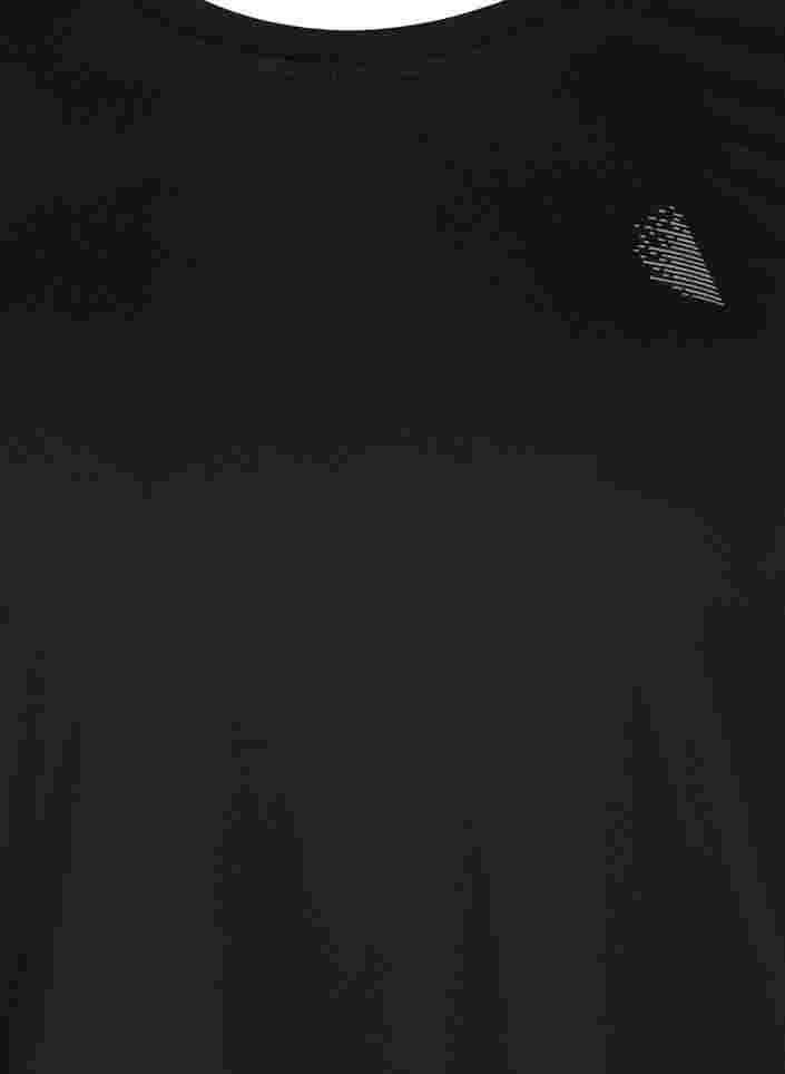Træningsbluse med 3/4 ærmer, Black, Packshot image number 2
