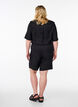 Shorts med lommer og h&oslash;j talje, Sort, Model image number 2