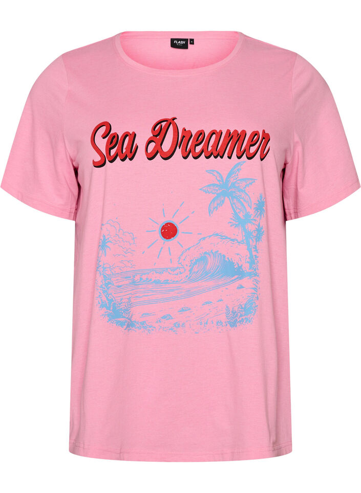 T-shirt med motiv, Lyser&oslash;d, Packshot image number 0