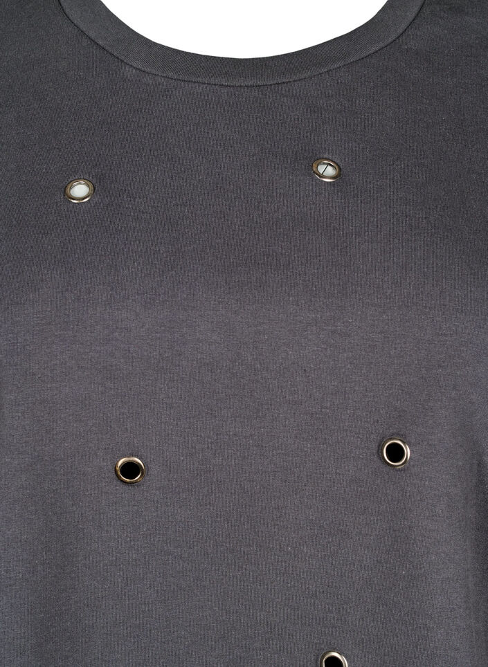 Sweat med eyelets, Grå, Packshot image number 2