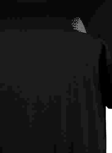 Træningsbluse med korte ærmer, Black, Packshot image number 2