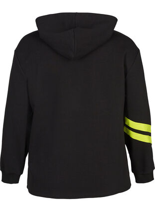 Sweatshirt med hætte, Black, Packshot image number 1